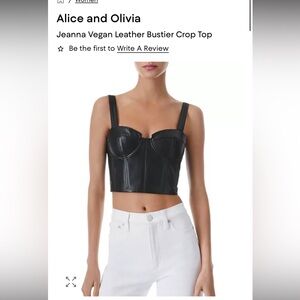 Alice + Olivia Black Crop Top
